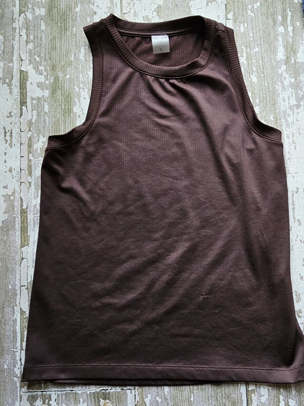 Women's Ribbed Tank Top in Dark Brown — Classic Everyday Layer Xl